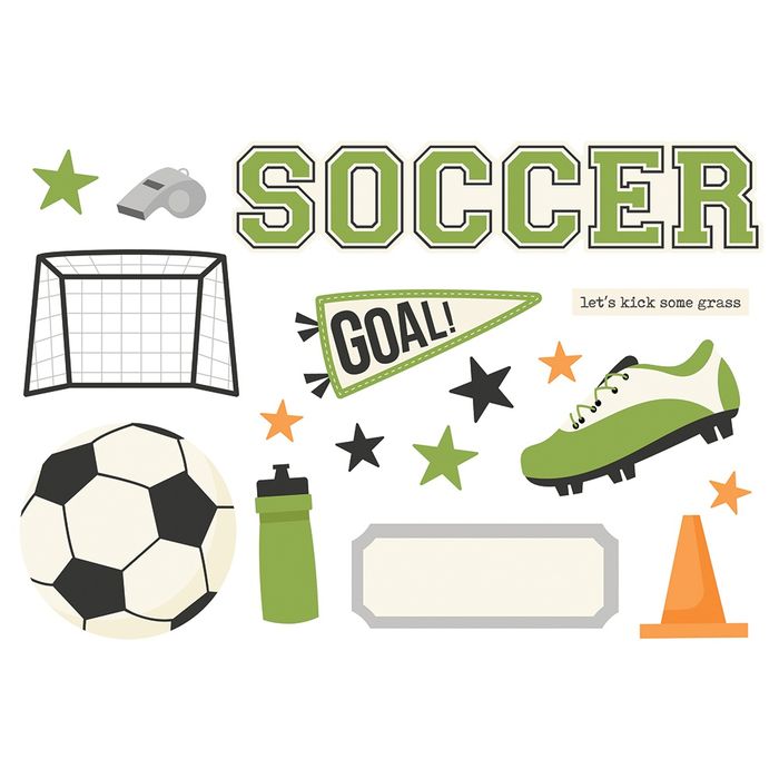 Simple Stories Simple Pages Page Pieces-Soccer