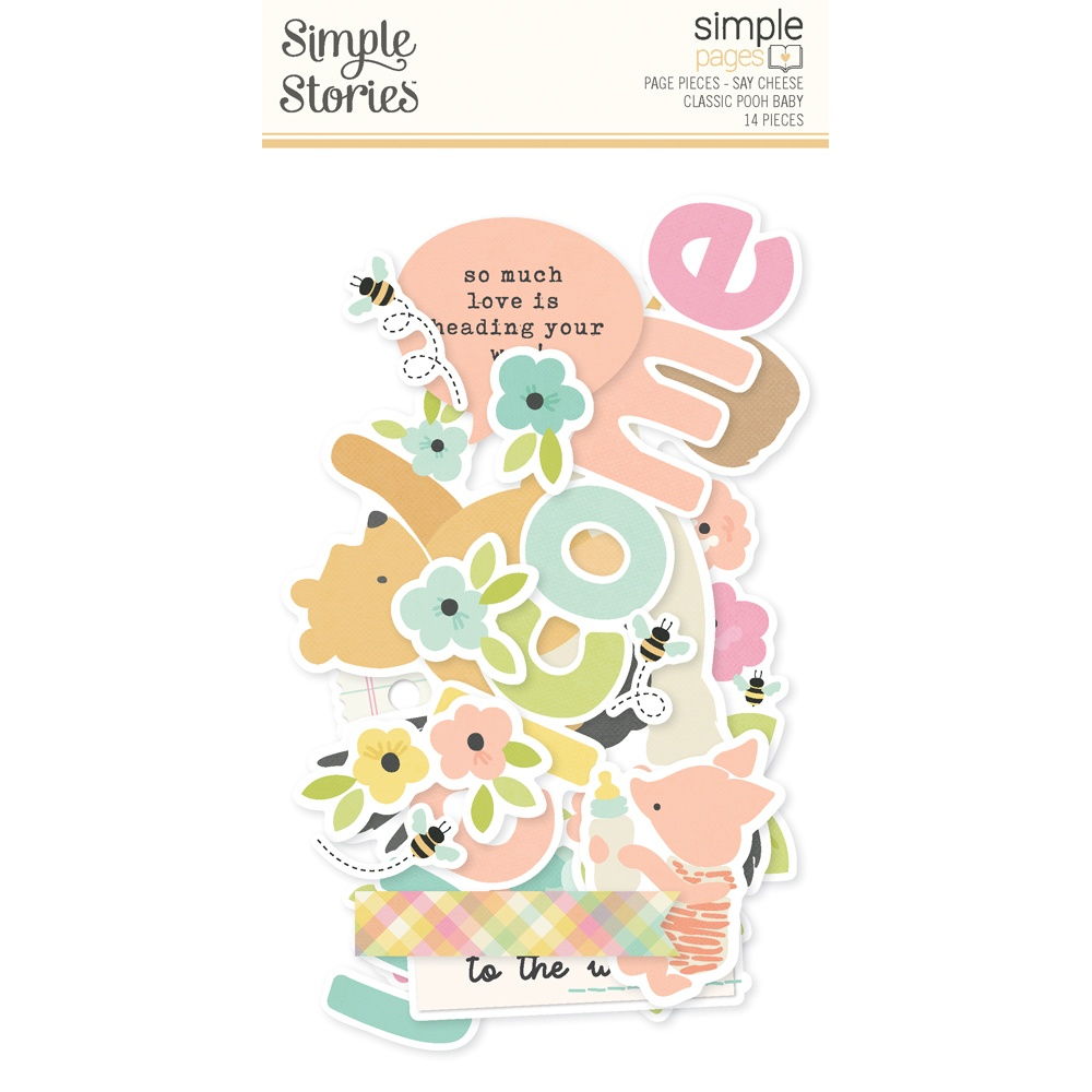 Simple Stories Simple Page Pieces Die Cuts 14/Pkg-Classic Pooh Baby