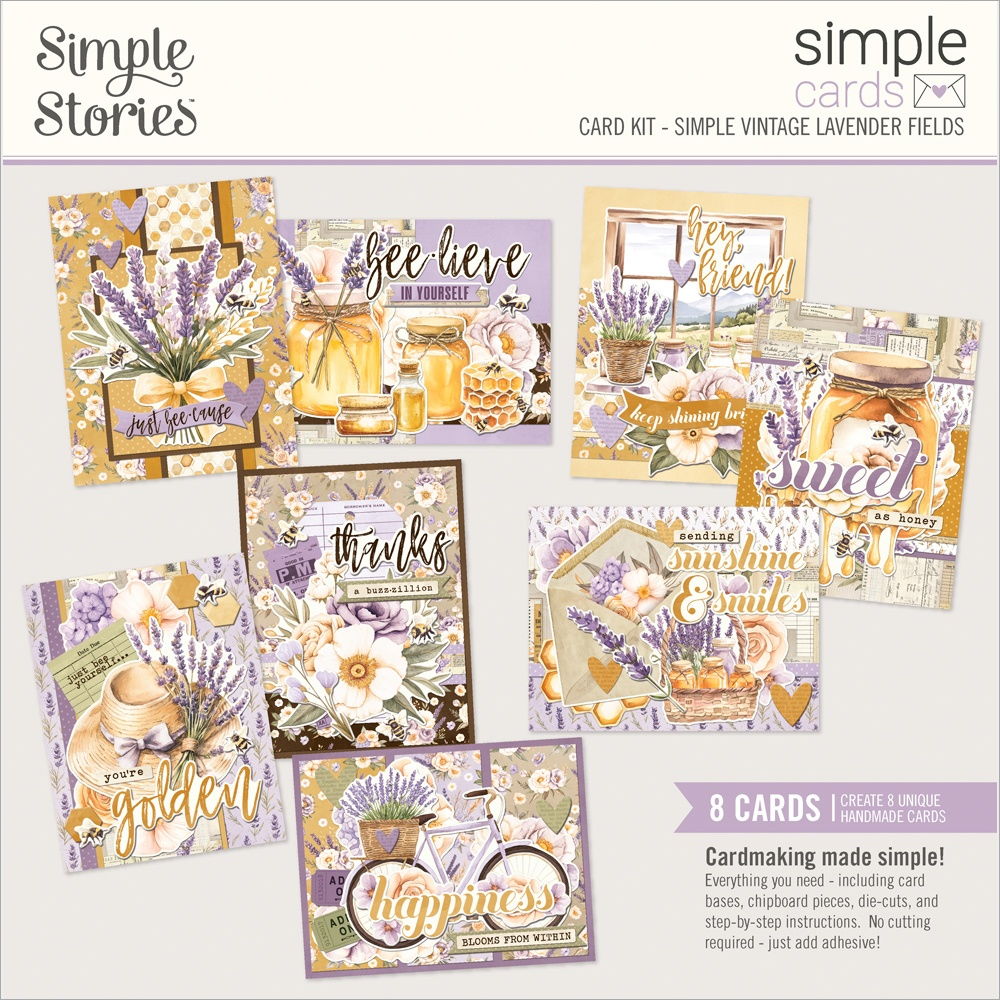 Simple Stories Simple Cards Card Kit-Simple Vintage Lavender Fields