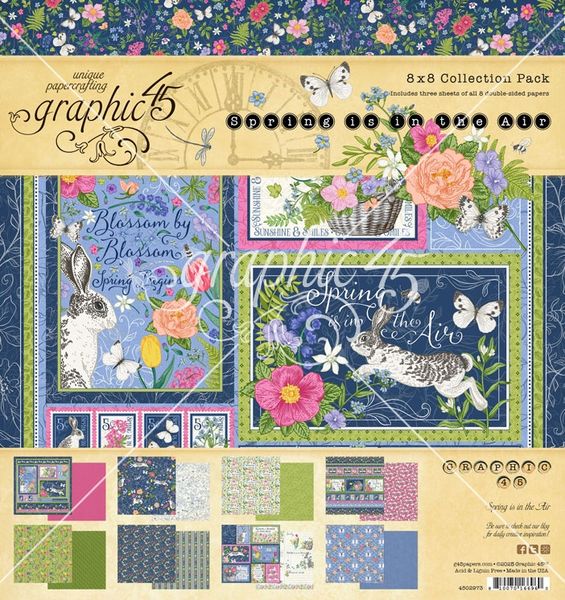 Graphic 45 Spring Is In The Air 8"X8" Collection Pack