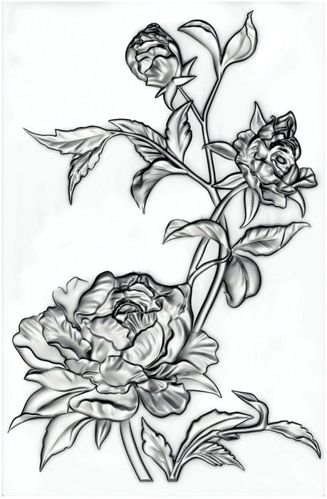 Sizzix 3D Texture Fades Embossing Folder By Tim Holtz-Mini Roses