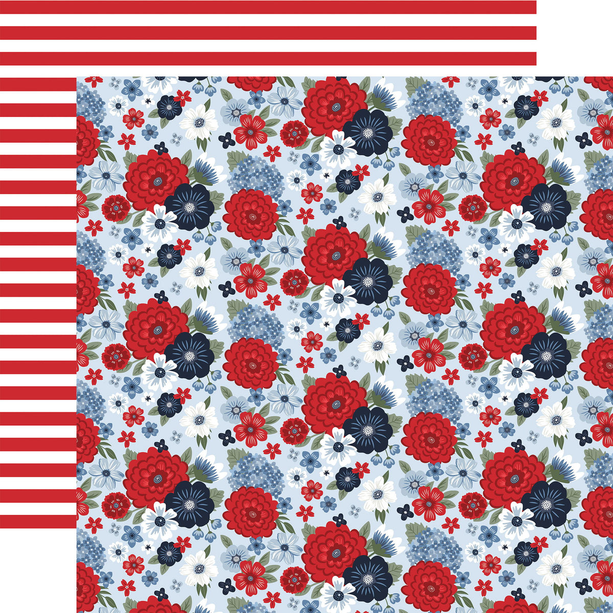 Echo Park All American: The Fourth Floral DS Paper (1 sheet)