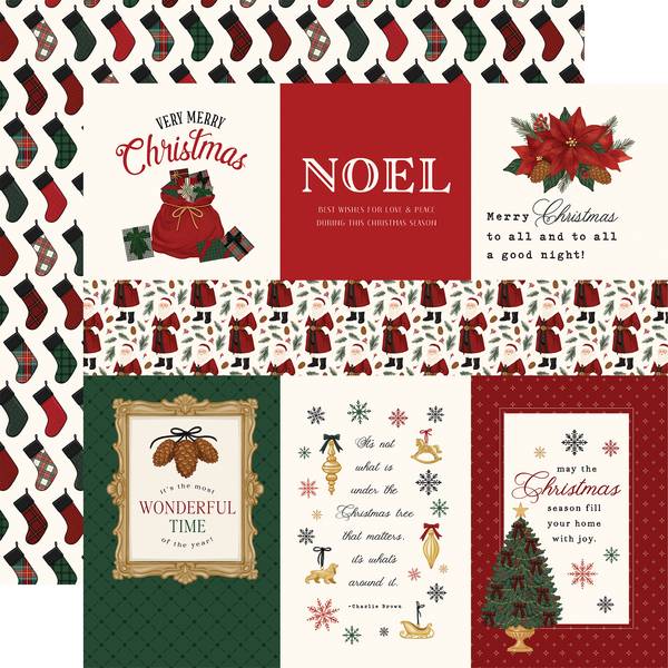 Carta Bella Classic Christmas: Merry Journaling Cards 12x12 Patterned Paper 12x12 DS Paper (1 Sheet)
