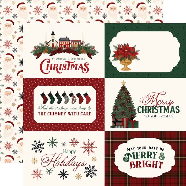 Carta Bella Classic Christmas: 6x4 Journaling Cards 12x12 Patterned Paper 12x12 DS Paper (1 Sheet)