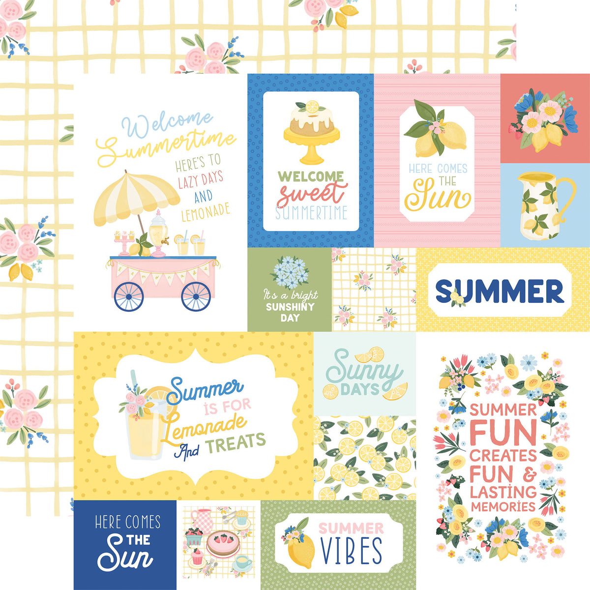 Carta Bella Lemonade: Multi Journaling Cards 12x12 Patterned Paper