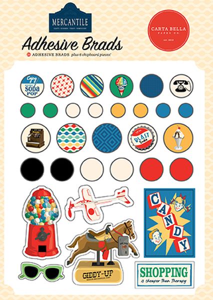 Carta Bella Mercantile Adhesive Brads
