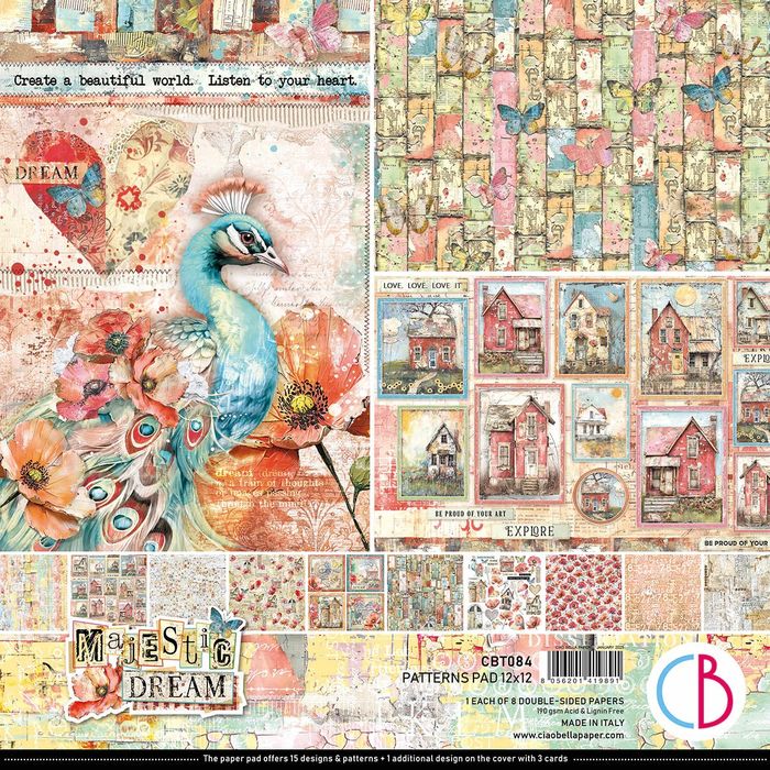 Ciao Bella Majestic Dream Patterns Pad 12"x 12" 8/Pkg
