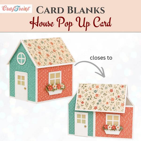 CrafTreat House Pop-up Card Card Blank