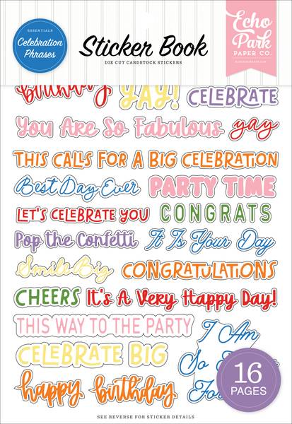 Echo Park Celebration Phrases Sticker Book