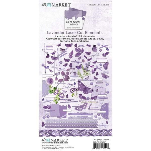 Color Swatrch Lavender lacer cut element
