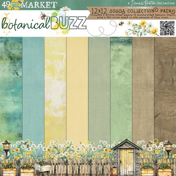 49 and Market Collection Pack 12"X12"-Botanical Buzz Solids