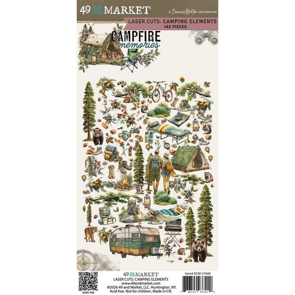 49 and Market Campfire Memories Laser Cut Camping Elements