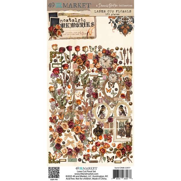 49 and Market Nostalgic Memories Floral Laser Cut Outs