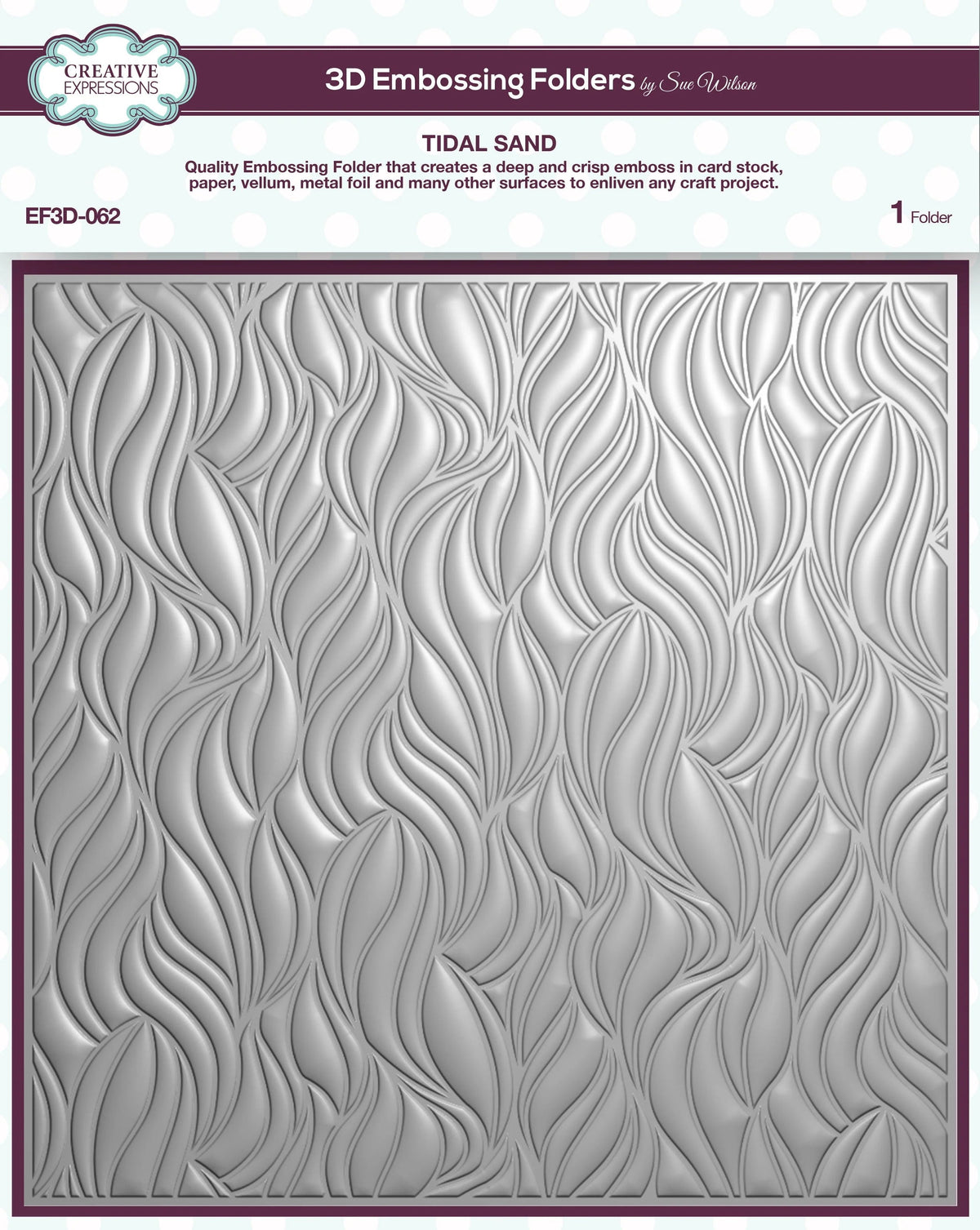 Creative Expressions Tidal Sand 8 In X 8 In 3D Embossing Folder