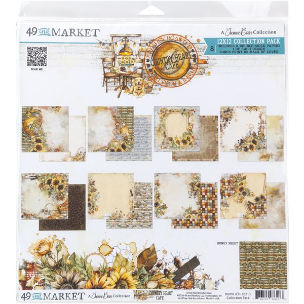 49 And Market Country Heart Cafe 12"X12" Collection Pack