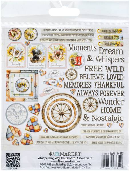 49 and Market Whispering Way Chipboard Set