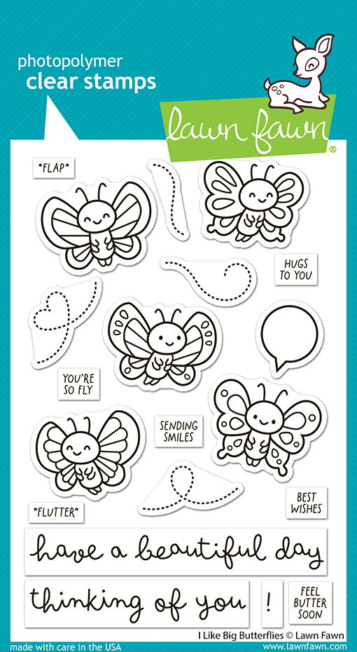 Lawn Fawn I Like Big Butterflies Stamp Set