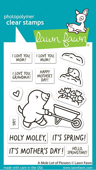 Lawn Fawn A Mole Lot Of Flowers Stamp Set
