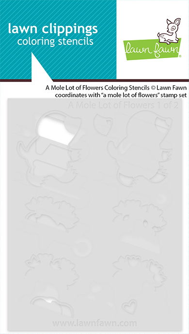 Lawn Fawn A Mole Lot Of Flowers Coloring Stencils