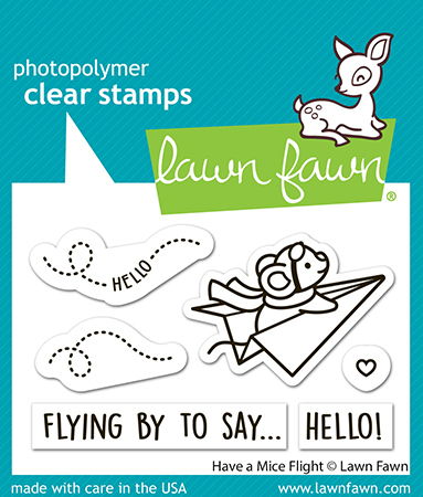 Lawn Fawn Have A Mice Flight Stamp Set
