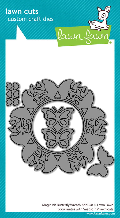 Lawn Fawn Magic Iris Butterfly Wreath Add-On