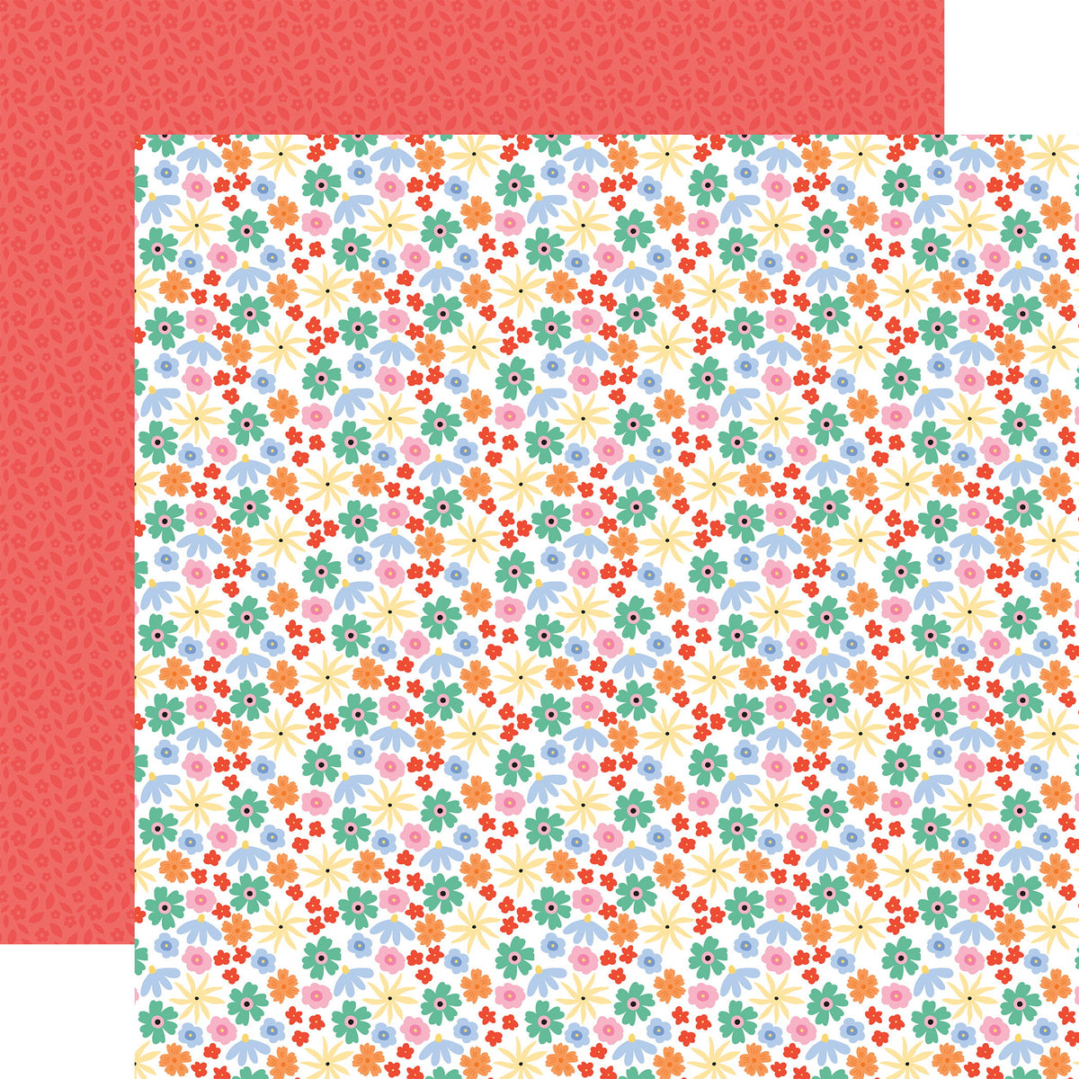 Echo Park Our Groovy Summer: Always Shine Flowers 12x12 Patterned Paper
