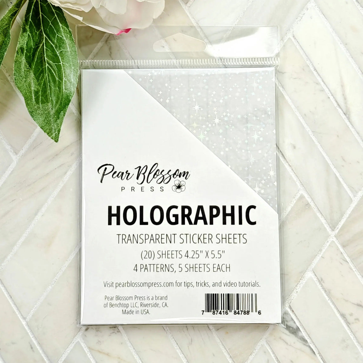 Pear Blossom Holographic Sticker Sheets