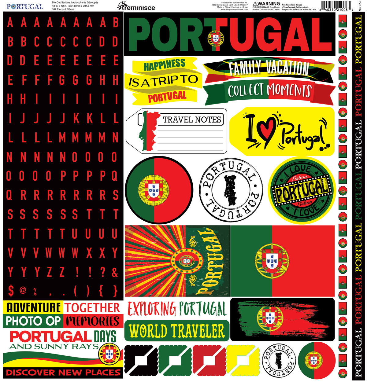 Reminisce Portugal 12x12 Sticker