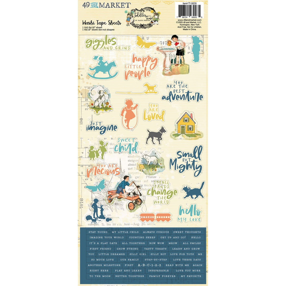 49 and Market Toddler Time Washi Sheets