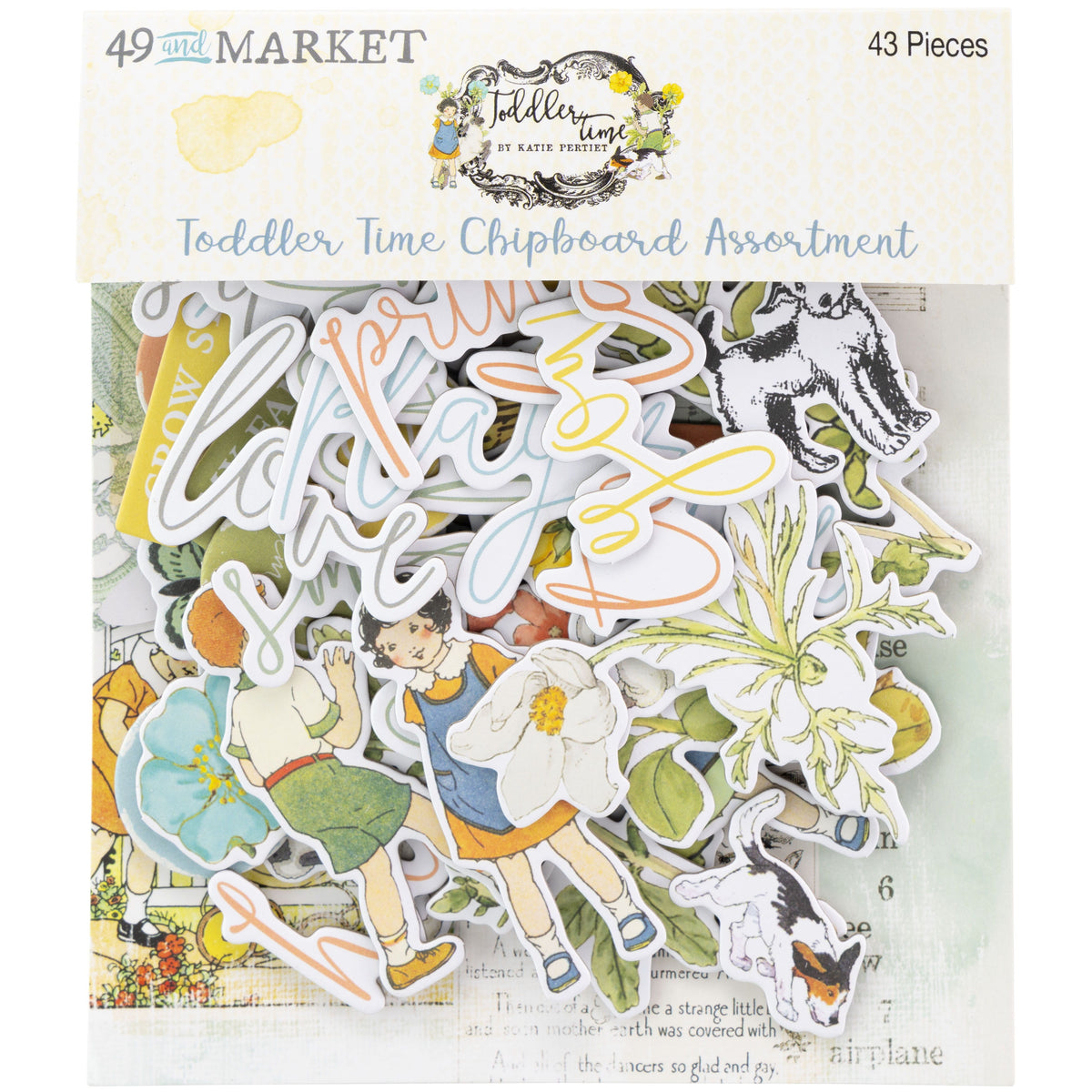 49 and Market Toddler Time Chipboard Set