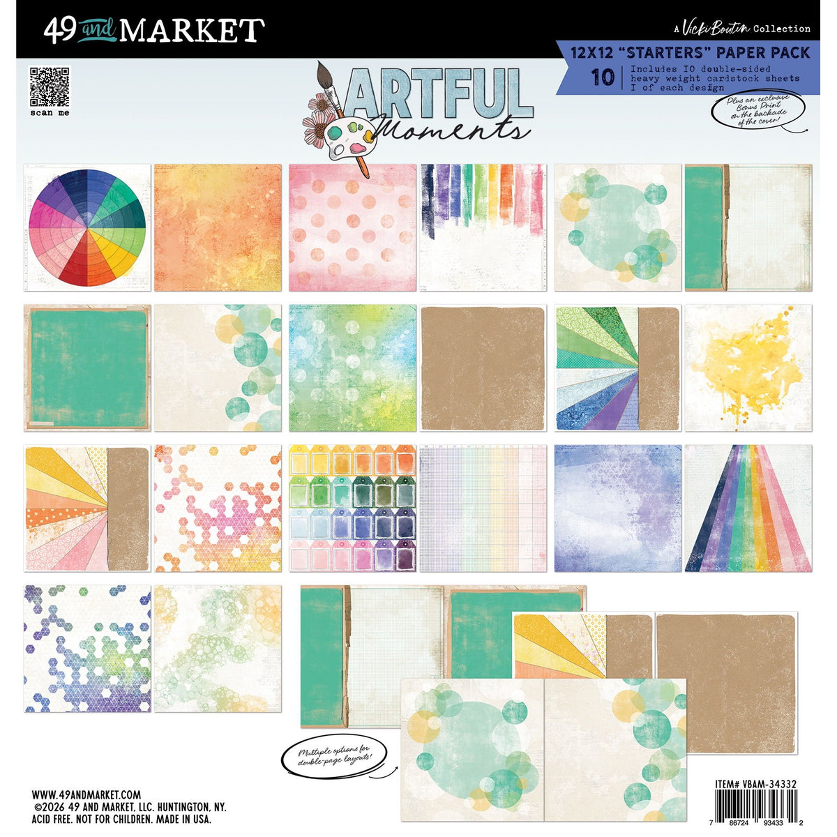 49 and Market Collection Pack 12"X12"-Artful Moments