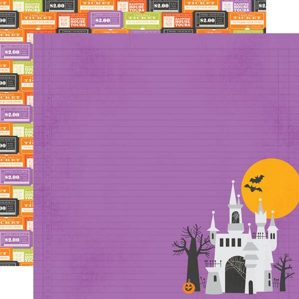 Simple Stories Say Cheese Classic Mouse Halloween: Chills & Thrills DS Paper (1 Sheet)