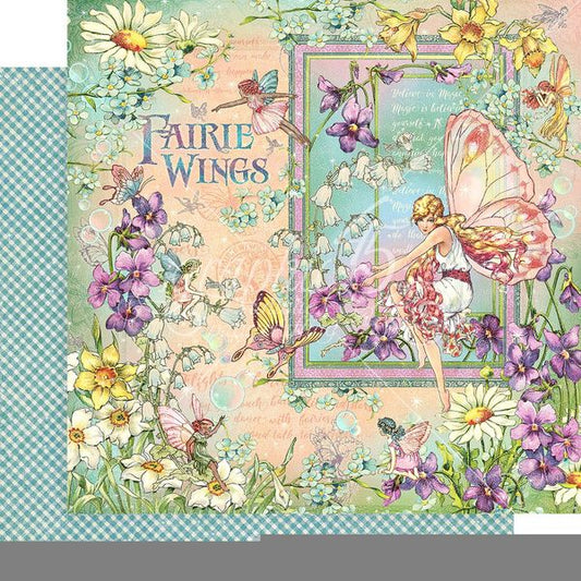 Graphic 45 Fairie Wings: Fairie Wings 12x12 DS Paper (1 Sheet)