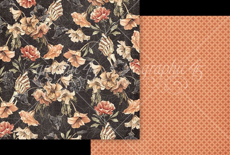 Ghostly Greetings Double-Sided Cardstock 12"X12"-Spooky Floral