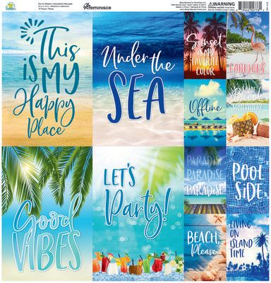 Reminisce All Inclusive Vacation Stickers