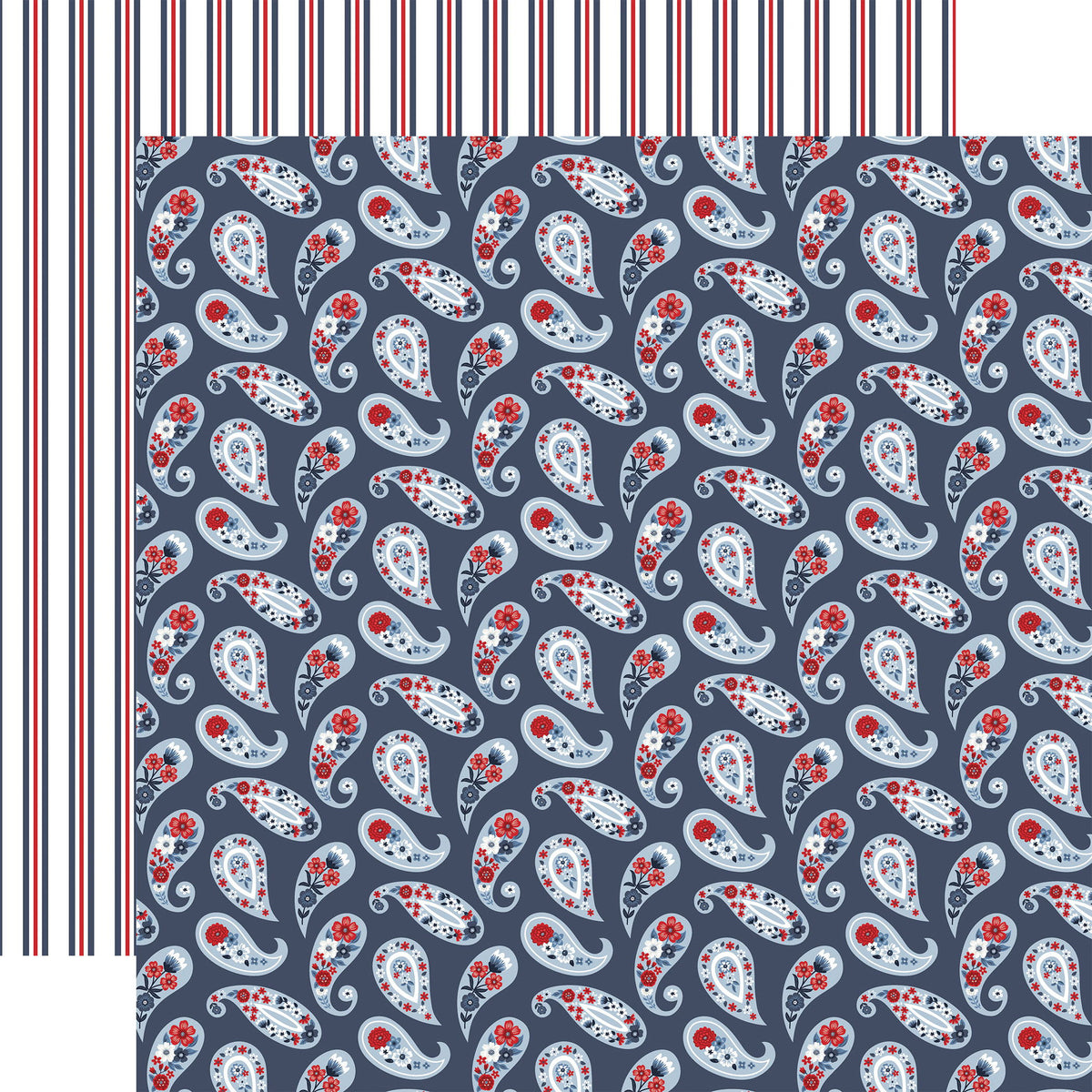 Echo Park All American: Floral Paisley DS Paper (1 sheet)