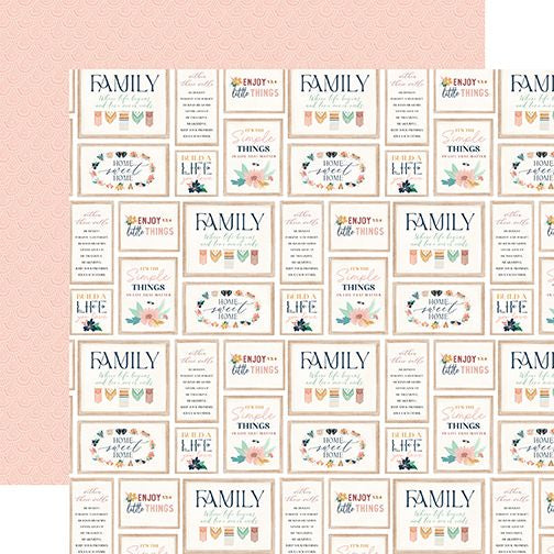 Carta Bella At Home: Simple Things Signs 12x12 DS Paper (1 Sheet)
