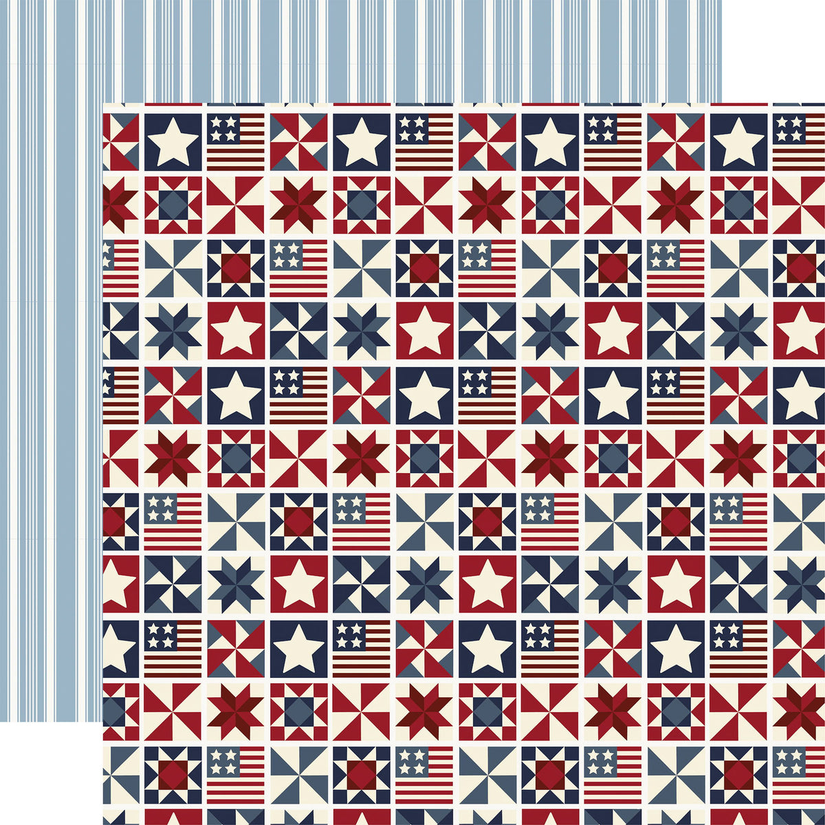 Carta Bella Americana Summer: Americana Quilt 12x12 Patterned Paper