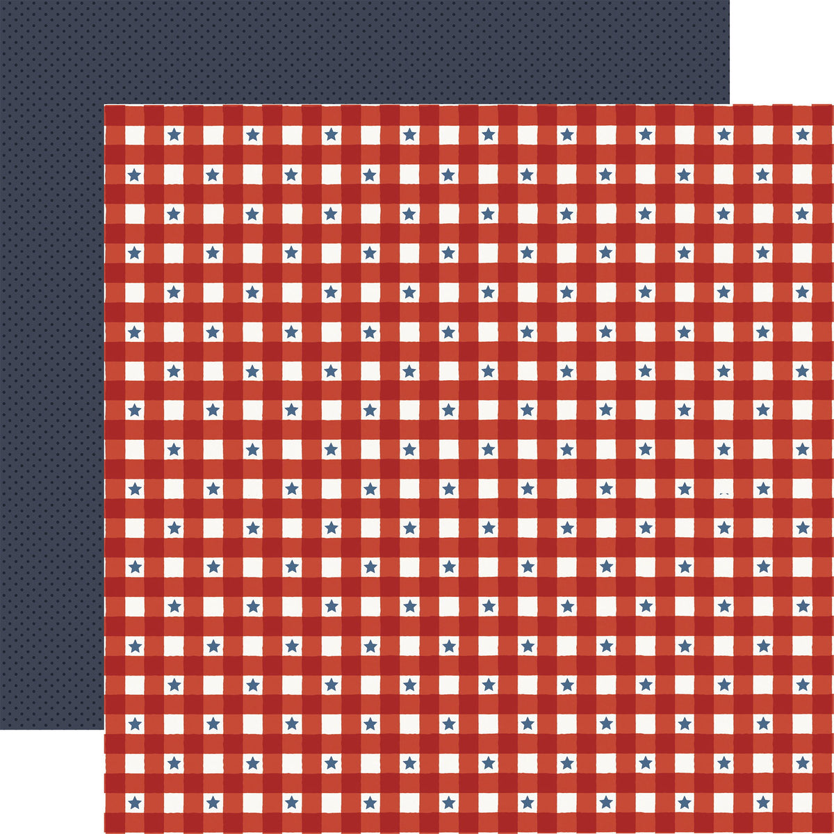 Carta Bella Americana Summer: Starry Plaid 12x12 Patterned Paper