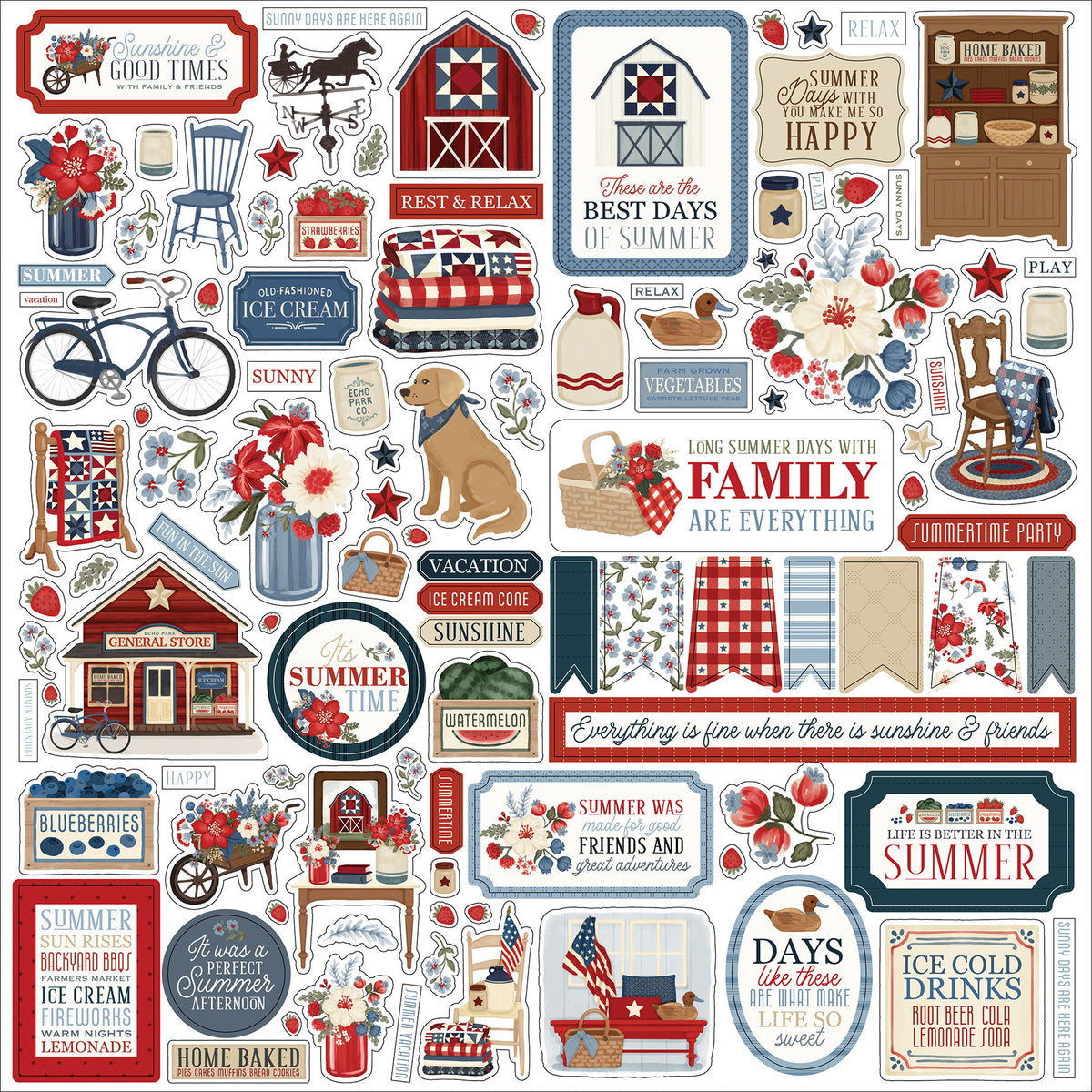 Carta Bella Americana Summer Element Sticker