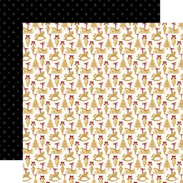 Carta Bella Classic Christmas: Golden Ornaments 12x12 Patterned Paper 12x12 DS Paper (1 Sheet)