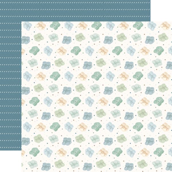 Carta Bella Little Lullabies: Baby Boy: Our Miracle Shoes 12x12 Patterned Paper