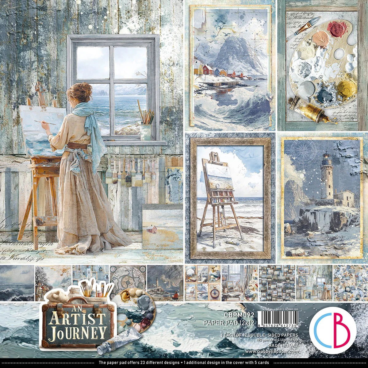 Ciao Bella An Artist Journey Paper Pad 12"x12" 12/Pkg