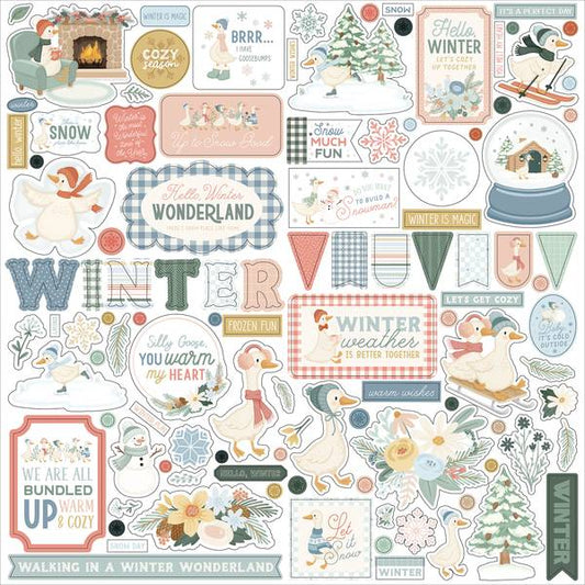 Carta Bella Silly Goose Winter Element Sticker