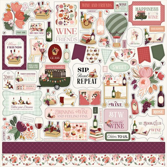 Carta Bella Wine Element Sticker