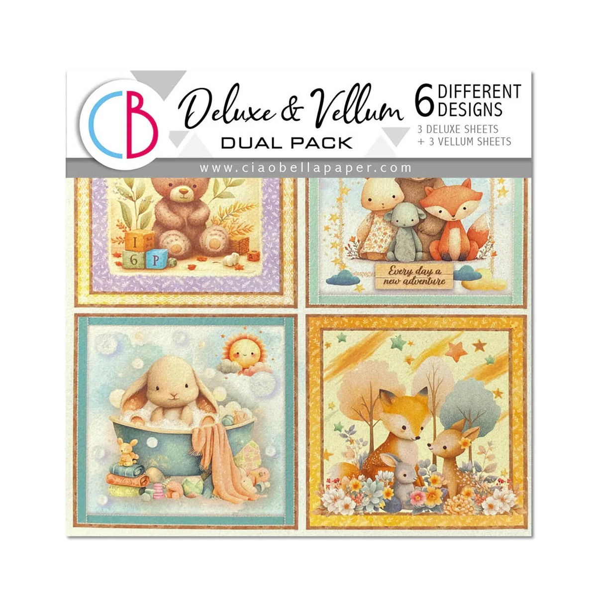 Ciao Bella Deluxe Paper Pearl & Vellum Dual Pack  6x6 MIXED 6/Pkg Lunibloom