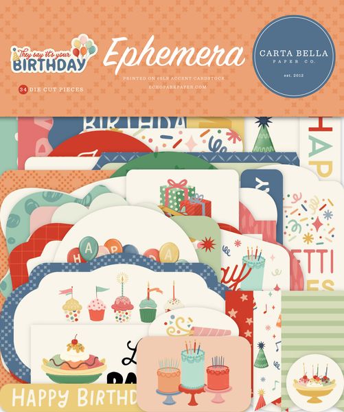 Carta Bella They Say It's Your Birthday Ephemera