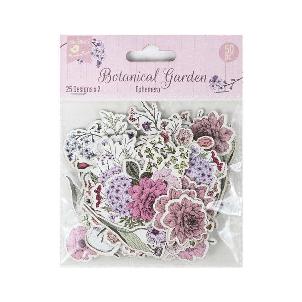 Little Birdie Botanical Garden Ephemera Embellishment 50/Pkg