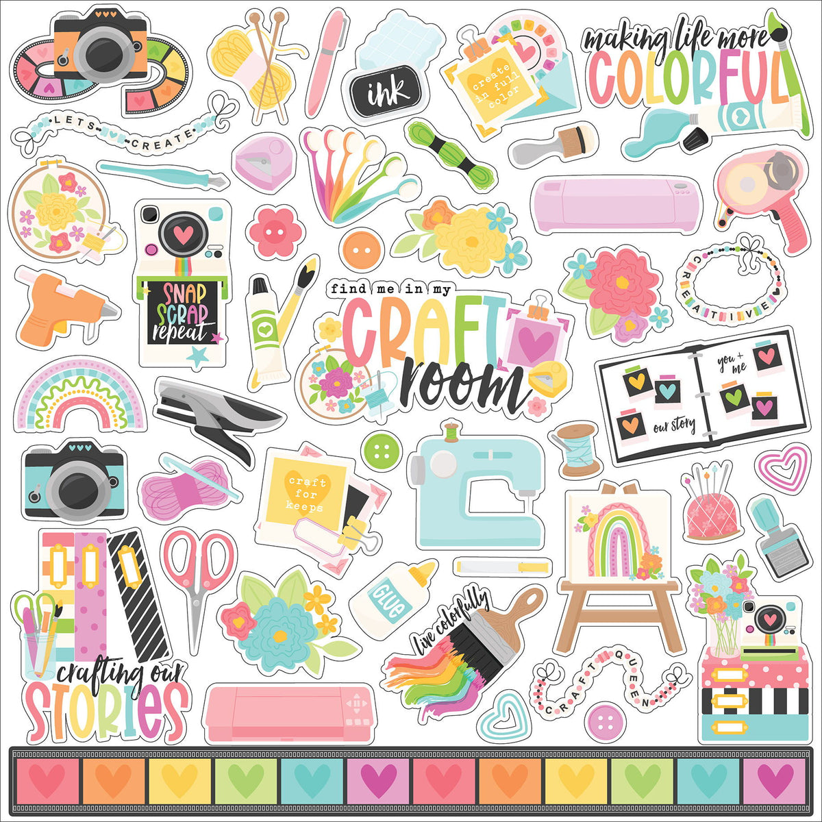 Echo Park Craft Room Element Sticker
