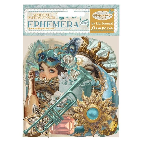 Stamperia MasqueradeÂ Cardstock Ephemera Adhesive Paper Cut Outs